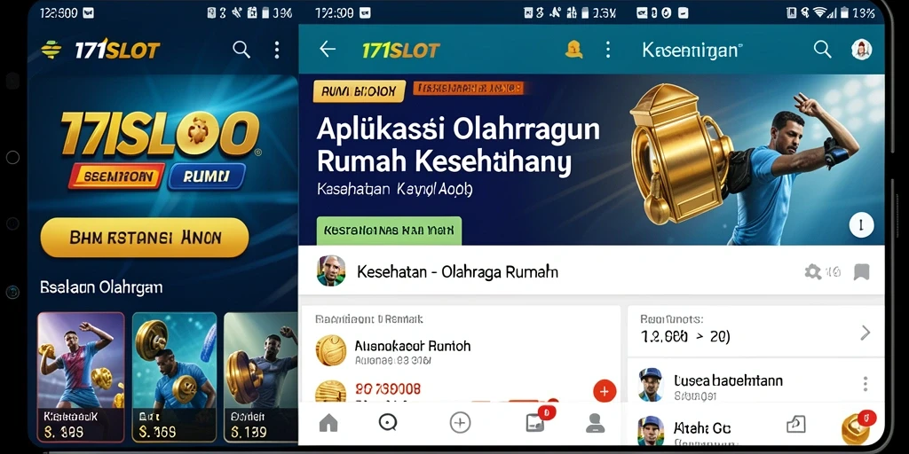 Antarmuka aplikasi 171SLOT yang intuitif dan menarik untuk Olahraga Rumah.