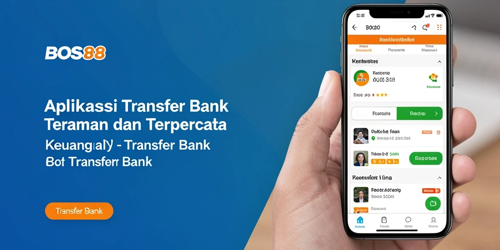 Antarmuka BOS88 yang sederhana dan jelas untuk Transfer Bank.