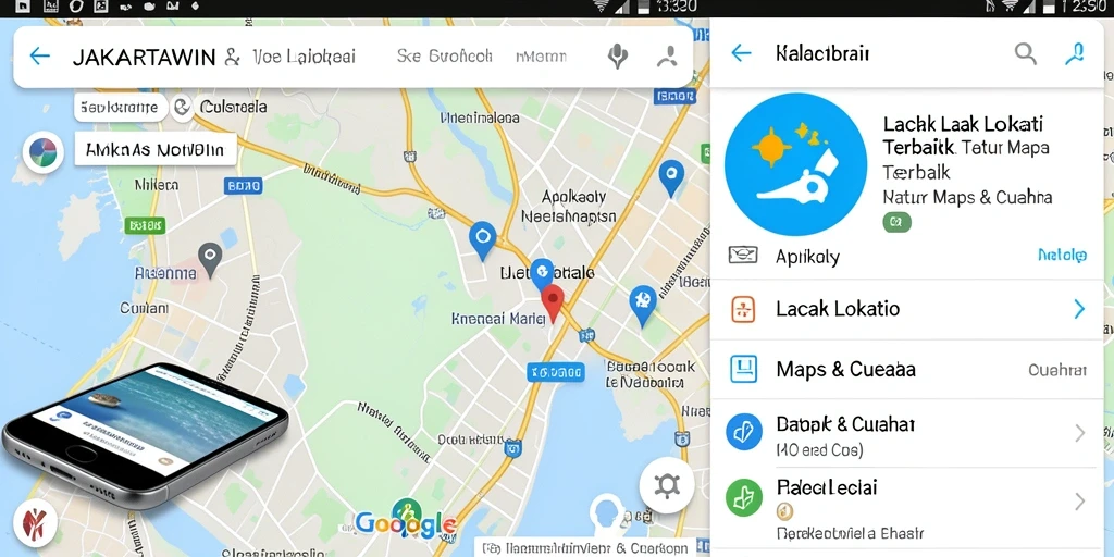 Tampilan antarmuka utama JAKARTAWIN dengan fitur Lacak Lokasi.