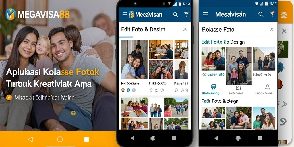 Tampilan antarmuka aplikasi Kolase Foto yang menarik dan user-friendly.