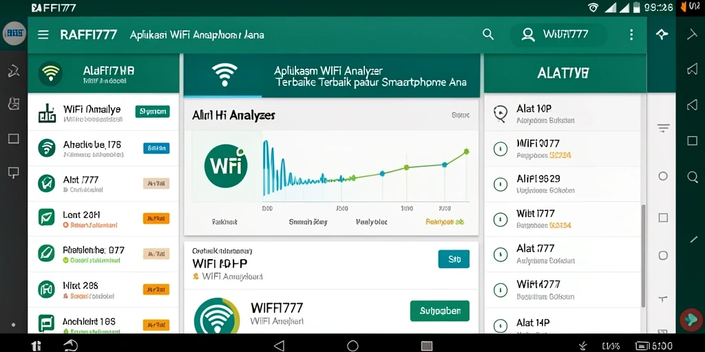 Tampilan antarmuka RAFFI777 yang menunjukkan kekuatan sinyal.